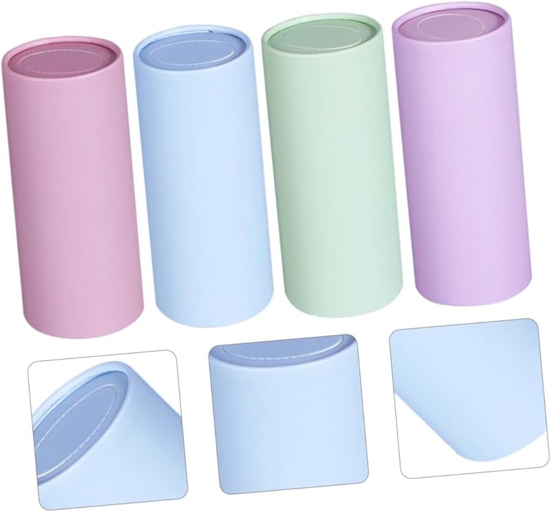 4 قطع حامل مناديل سيارات أسود قابلة لإعادة الاستخدام موزع علبة تخزين إبداعية لداخل السيارة - Image 2